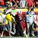 Michigan wide receiver Jeremy Gallon receives a touchdown pass over South Carolina cornerback Akeem Auguste in the second half of the Outback Bowl at Raymond James Stadium in Tampa, Fla. on Tuesday, Jan. 1. Melanie Maxwell I AnnArbor.com